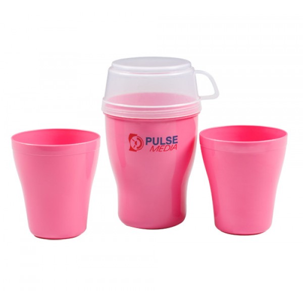Travelling Glass Set with Cup